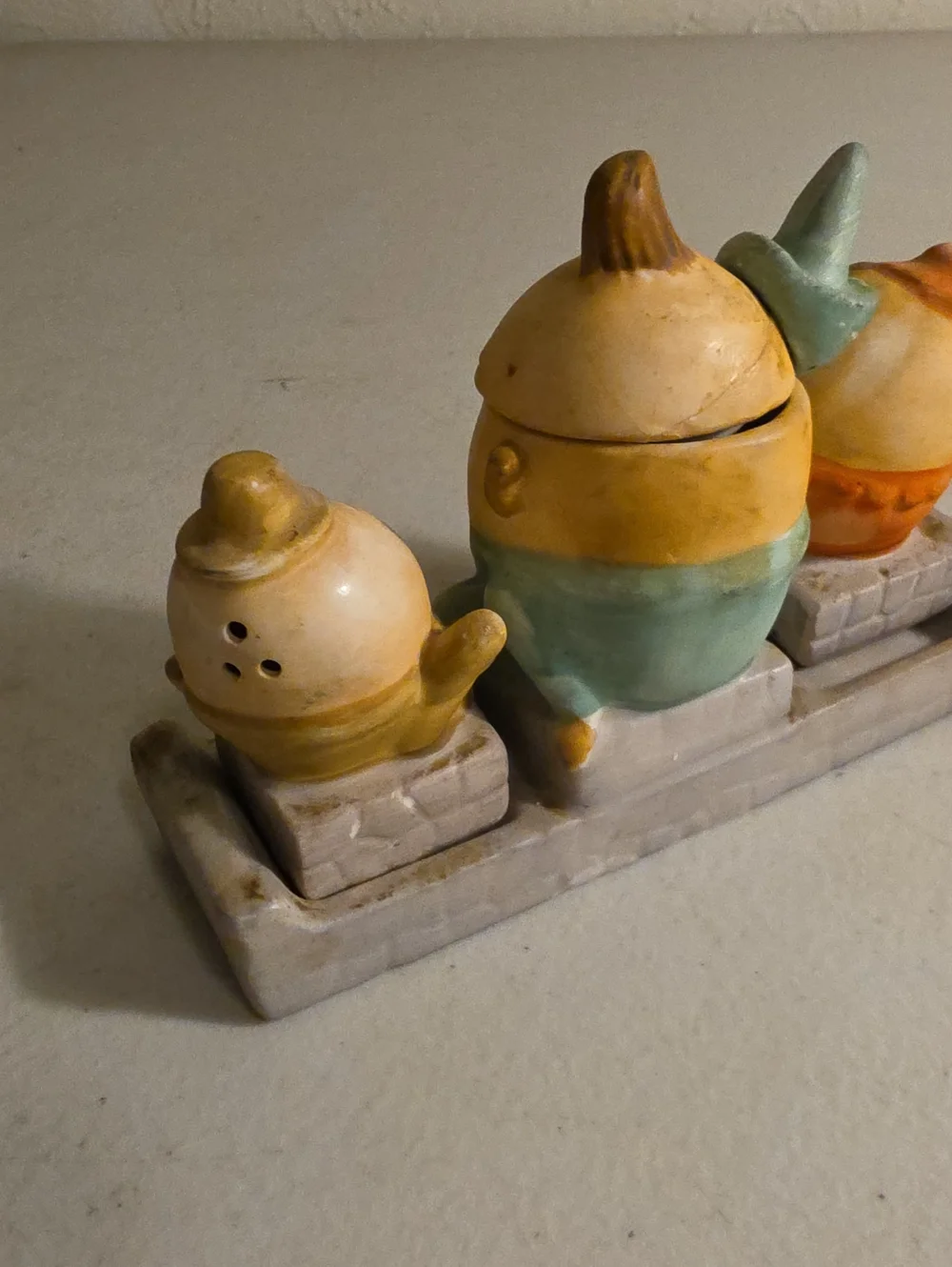 S. S. Kresge Co. Vintage Three-Figure Ceramic Holiday Decor
